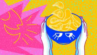 bowl of potato chips