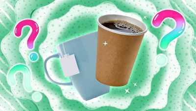 cup of tea and cup of coffee