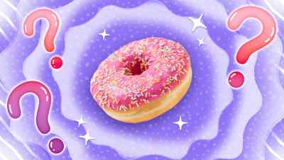 pink frosted donut