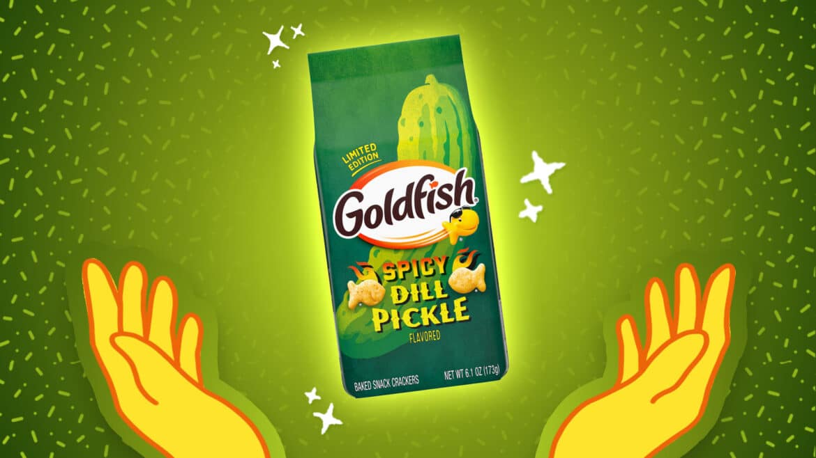 Spicy Dill Pickle Goldfish Are Swimming into Stores