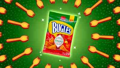 Header: New Bugles Tabasco Pepper Sauce
