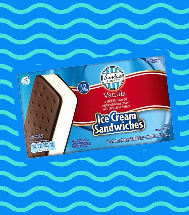 Aldi Sundae Shoppe Vanila Ice Cream Sandwiches