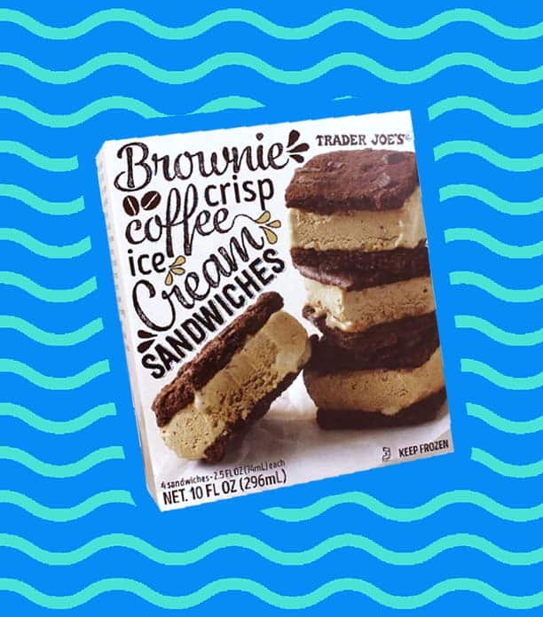 Trader Joe’s Brownie Crisp Coffee Ice Cream Sandwiches