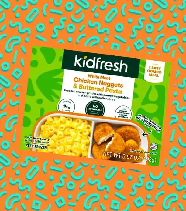 Kidfresh White Meat Chicken Nuggets & Buttered Pasta