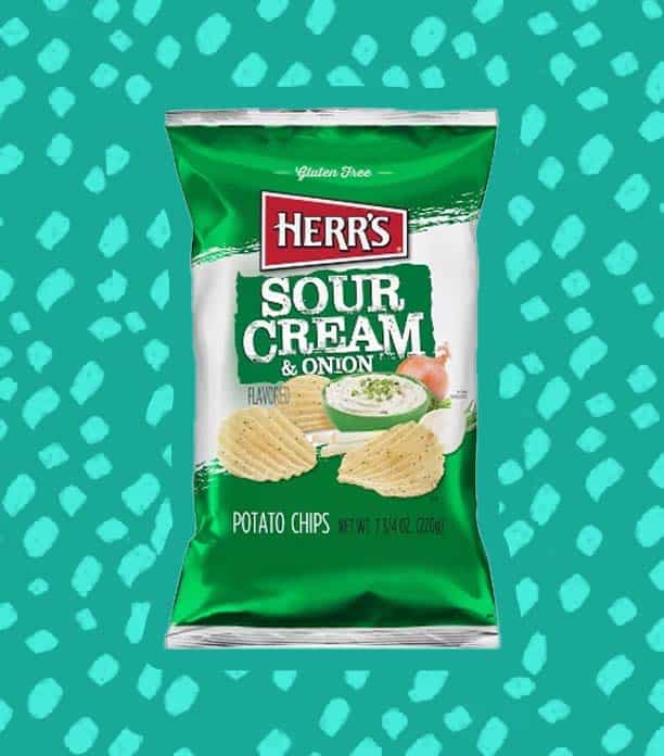 Herr’s Sour Cream & Onion Ripple Potato Chips