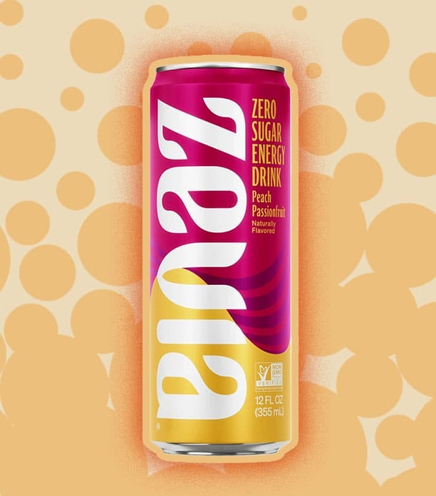 Zevia Peach Passionfruit Energy Drink