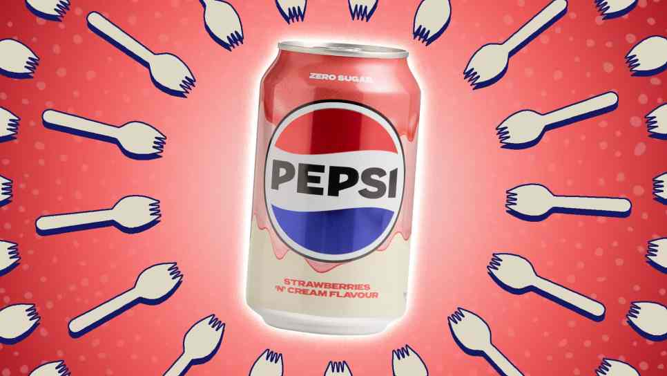 Pepsi Strawberries 'n' Cream Zero Sugar from the United Kingdom