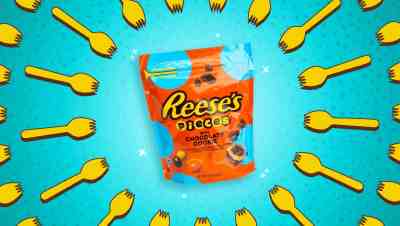 reese's pieces with chocolate cookie