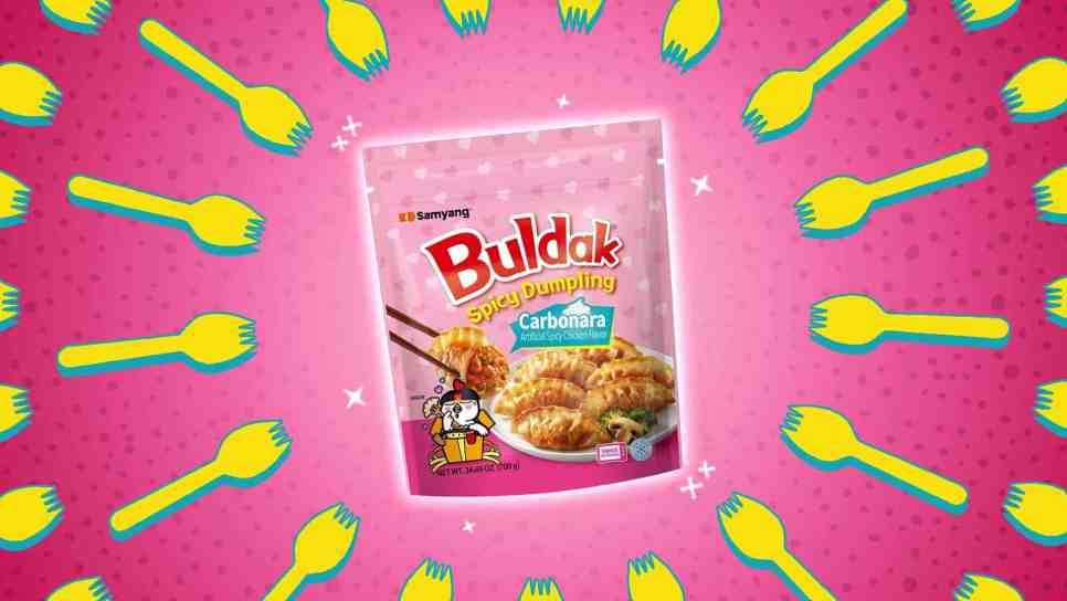 buldak carbonara dumplings