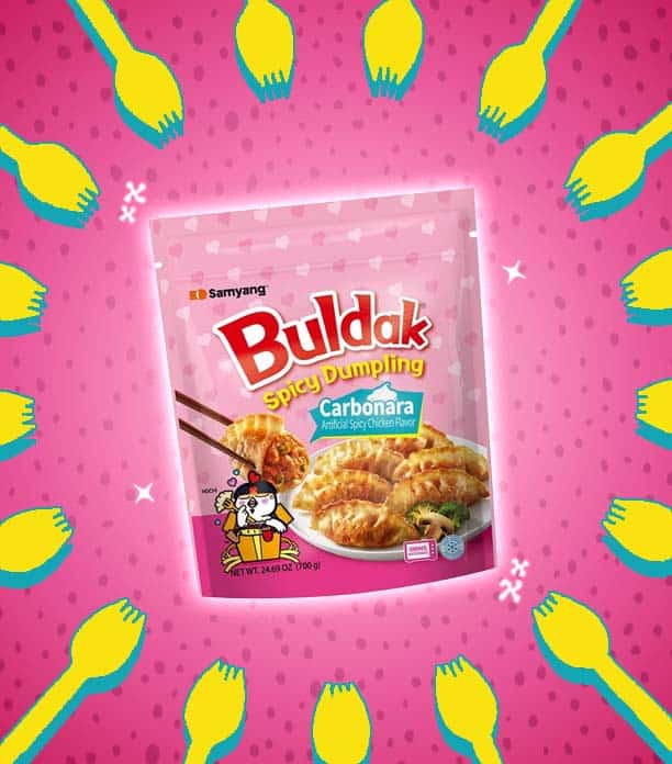 Buldak Carbonara Spicy Chicken Dumplings