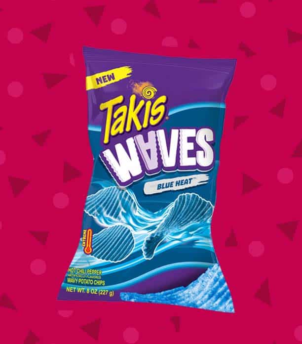 Takis Waves Blue Heat Wavy Potato Chips Bag