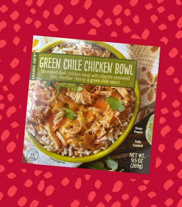 trader joe's green chicken chile bowl