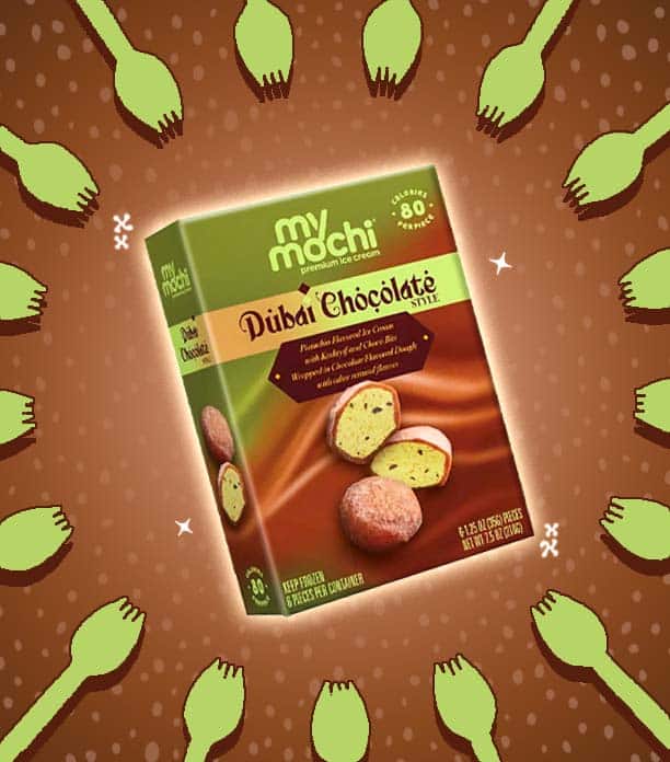 dubai chocolate mochi ice cream