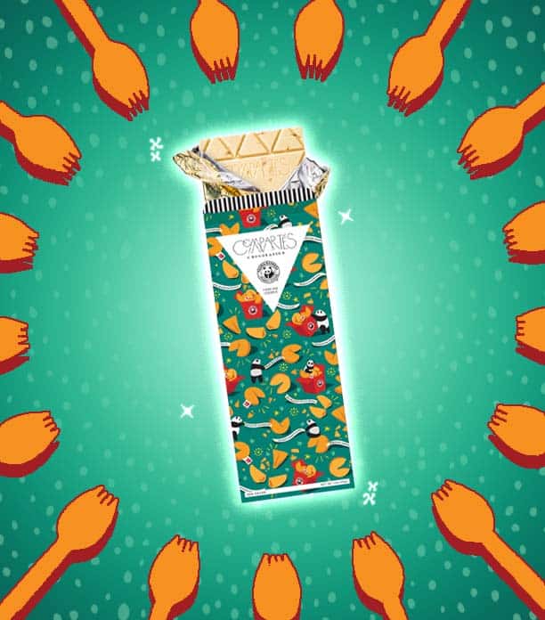 Panda Express Fortune Cookie White Chocolate Bar