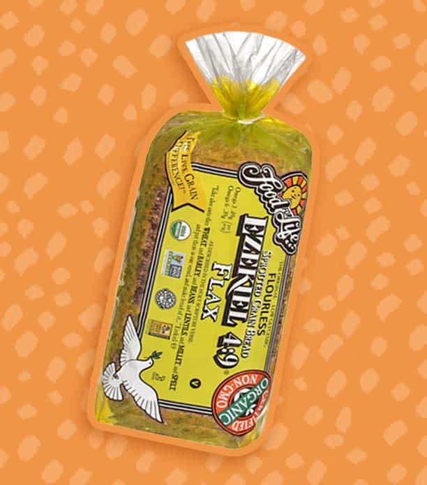 Ezekiel 4:9 Flax Flourless Sprouted Grain Bread (3g fiber / 1 slice)
