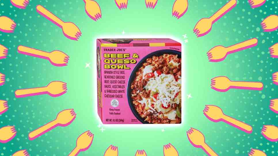 trader joe's beef and queso bowl