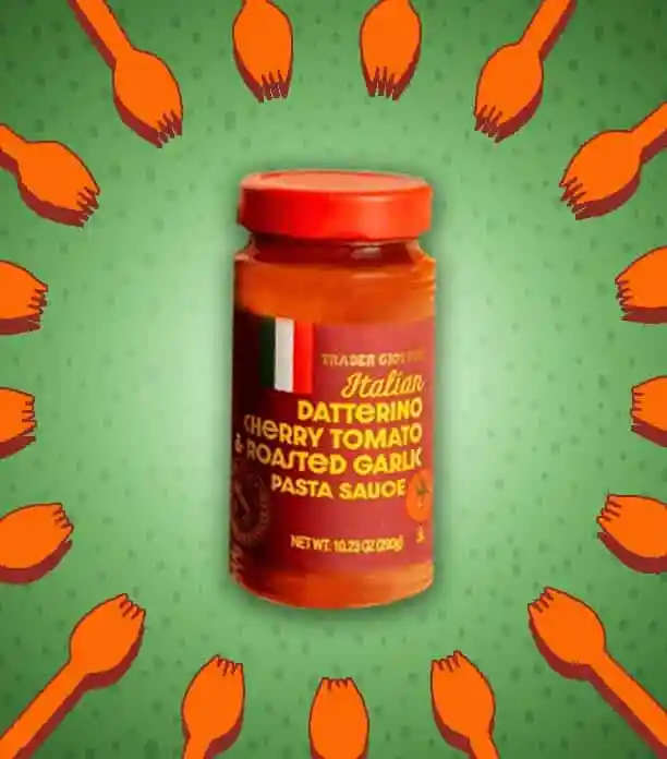 trader joe's italian datterino cherry tomato & roasted garlic pasta sauce review