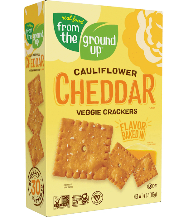Real Food From the Ground Up Cauliflower Cheddar Veggie Crackers