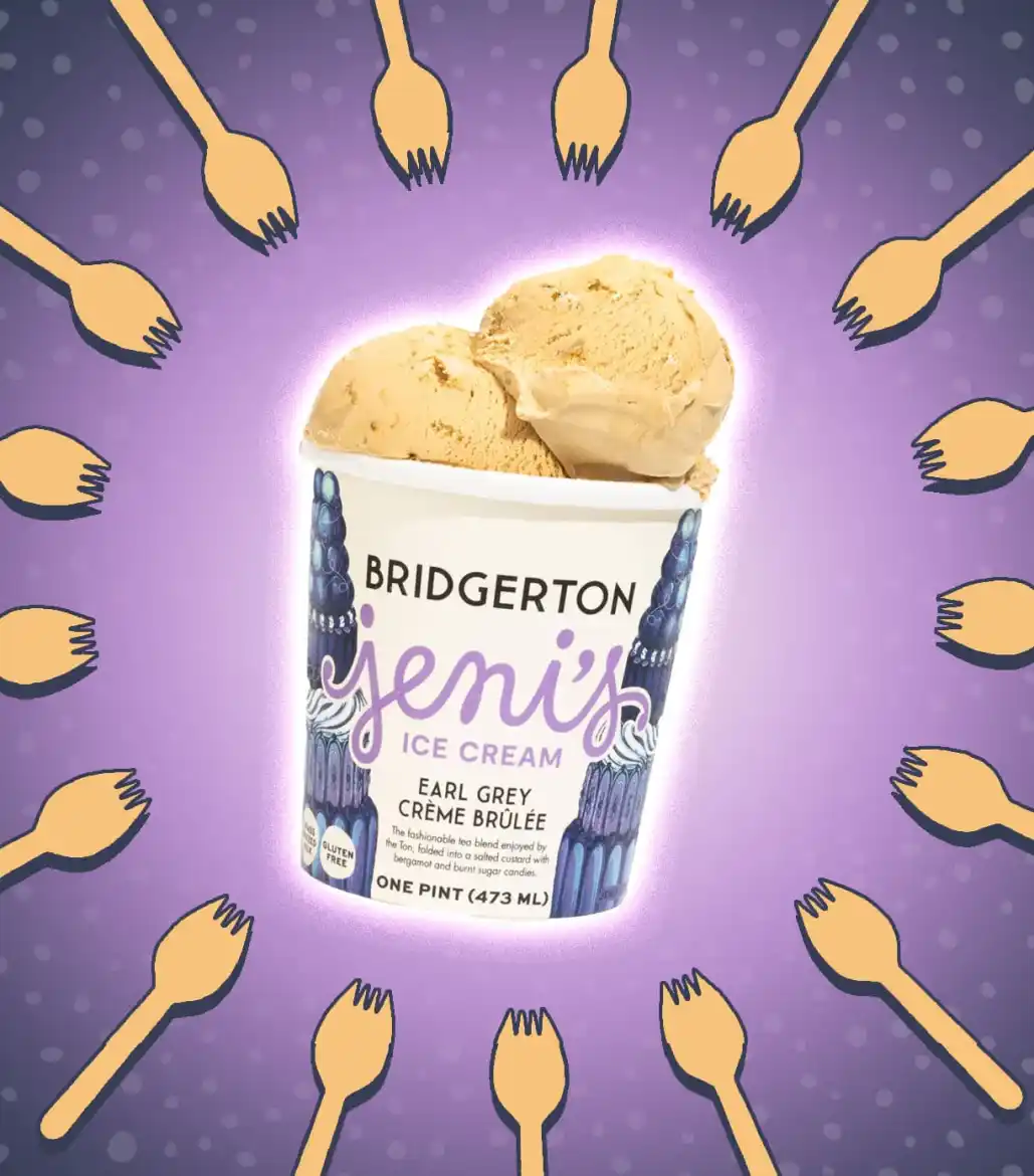 Jeni's x Bridgerton Earl Grey Crème Brûlée Ice Cream