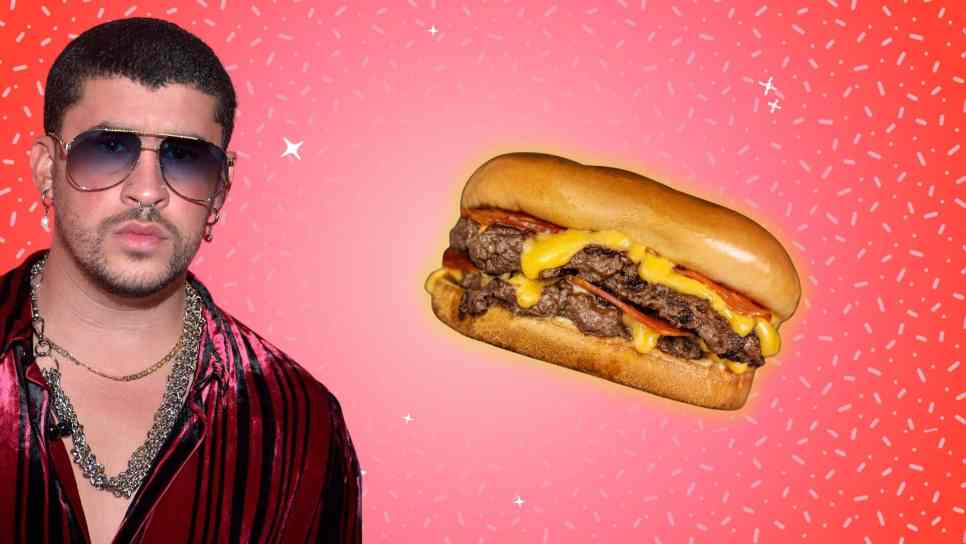 bad bunny and a burger