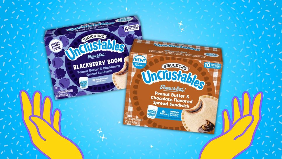 uncrustables new flavors peanut butter chocolate uncrustables blackberry boom uncrustables