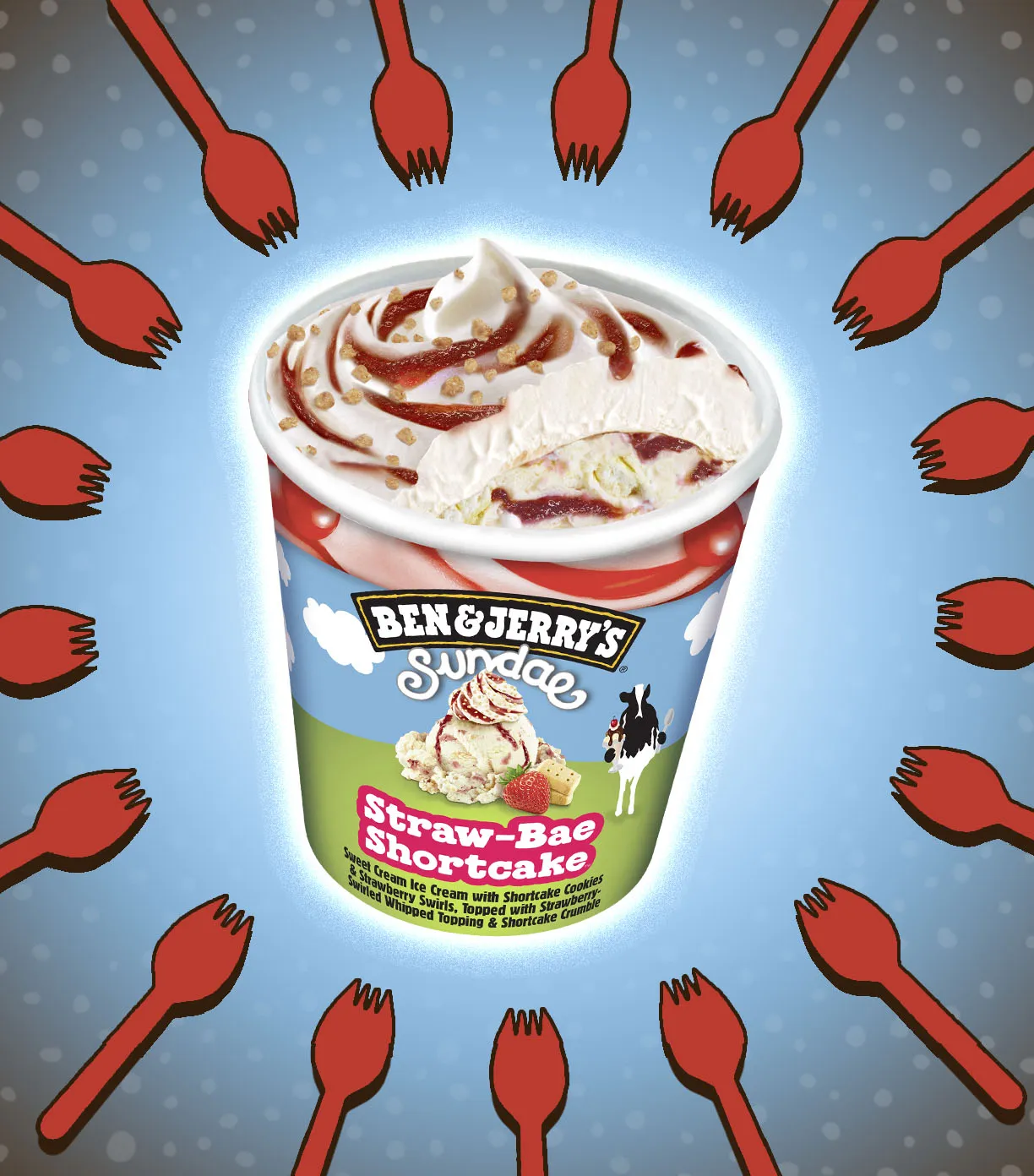 Ben & Jerry's Sundae: Straw-bae Shortcake