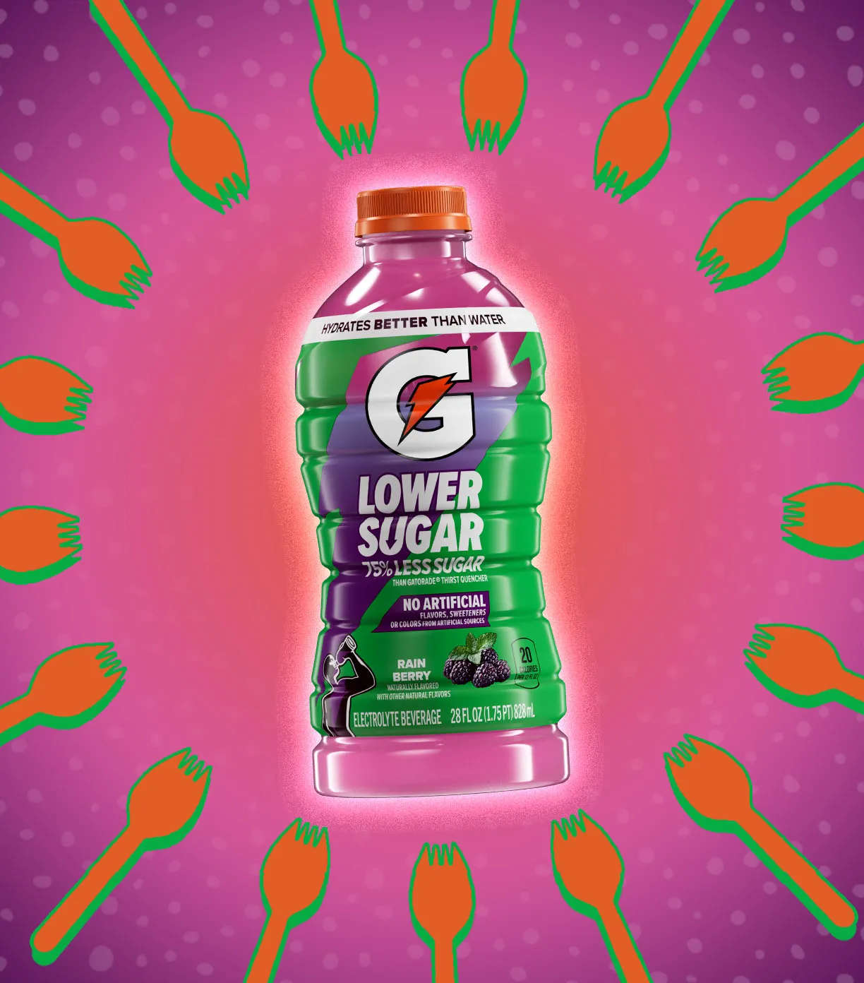 Rain Berry Gatorade Lower Sugar