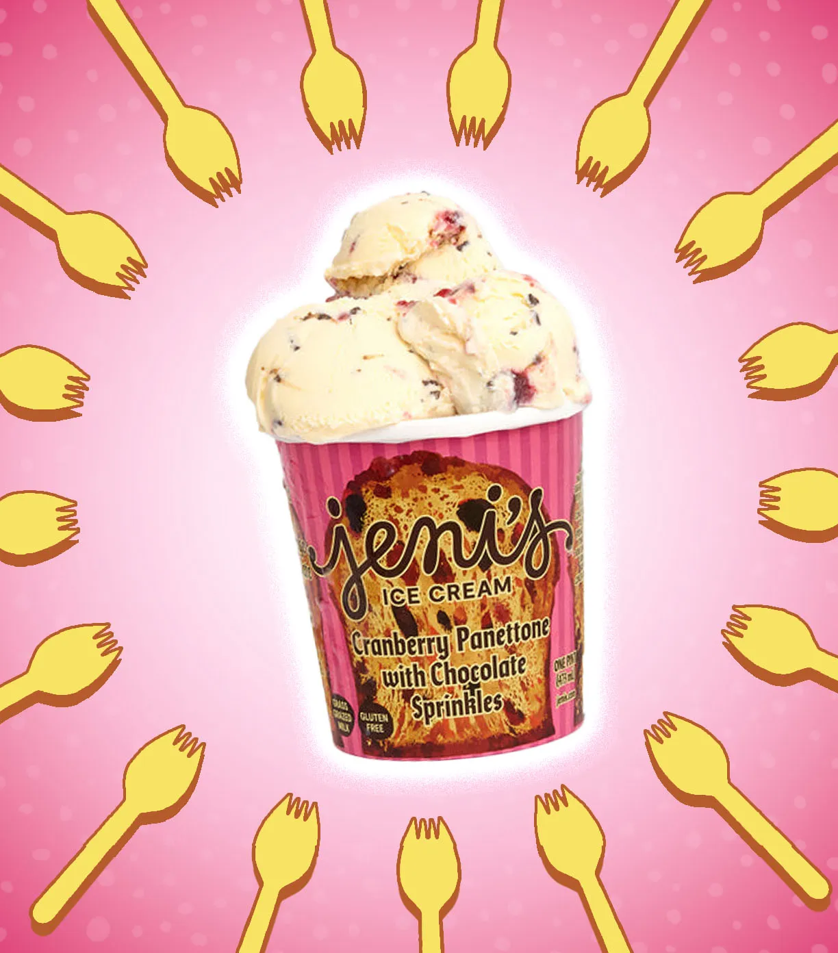 Jeni's Chocolate Panettone with Chocolate Sprinkles Ice Cream