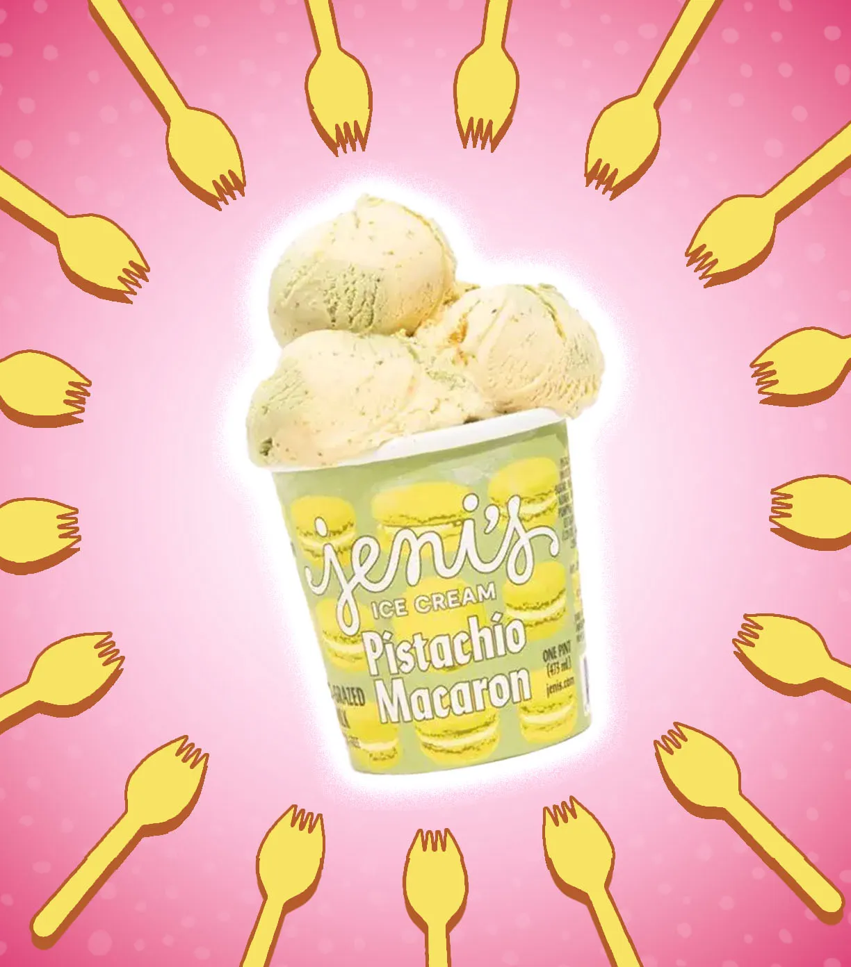 Jeni's Pistachio Macaron Ice Cream
