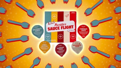 Portillo's Dipping Sauce Flight: Buttermilk Ranch, Honey Mustard, Barbecue, Hot Giardiniera, and Comeback Sauces