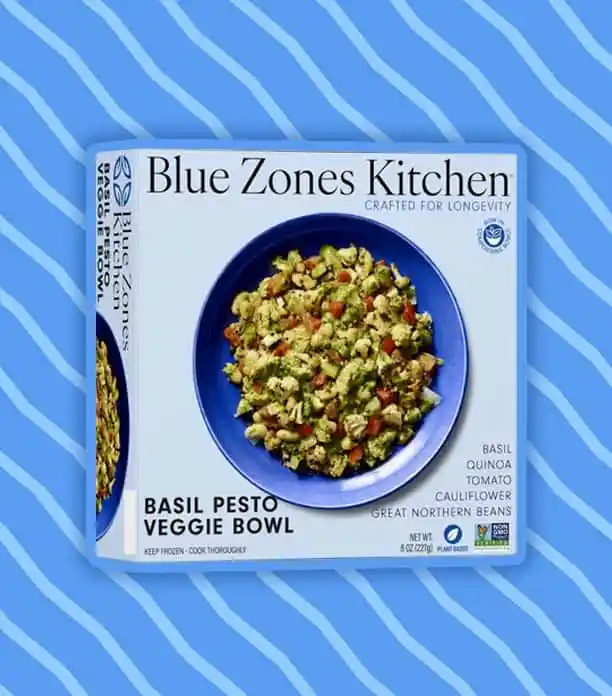Blue Zones Kitchen Basil Pesto Veggie Bowl