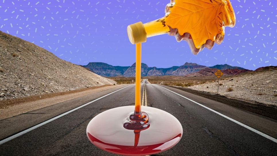 maple syrup on road