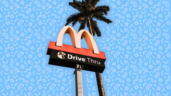 mcdonalds drive thru sign