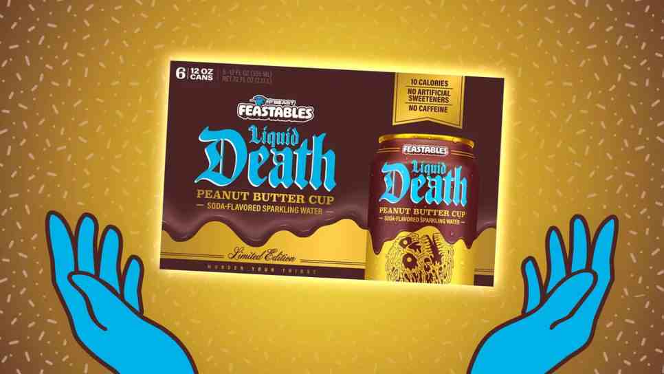 Liquid Death Feastables Peanut Butter Cup Sparkling Water