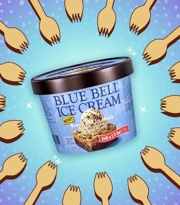 blue bell brookie a la mode ice cream review