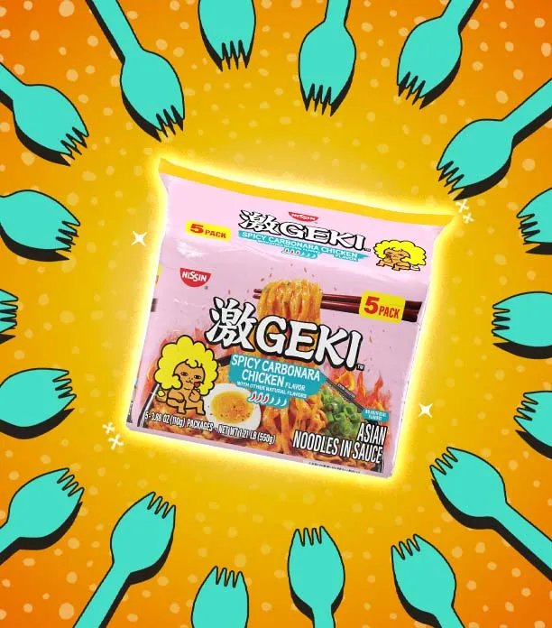 geki chicken carbonara noodles review