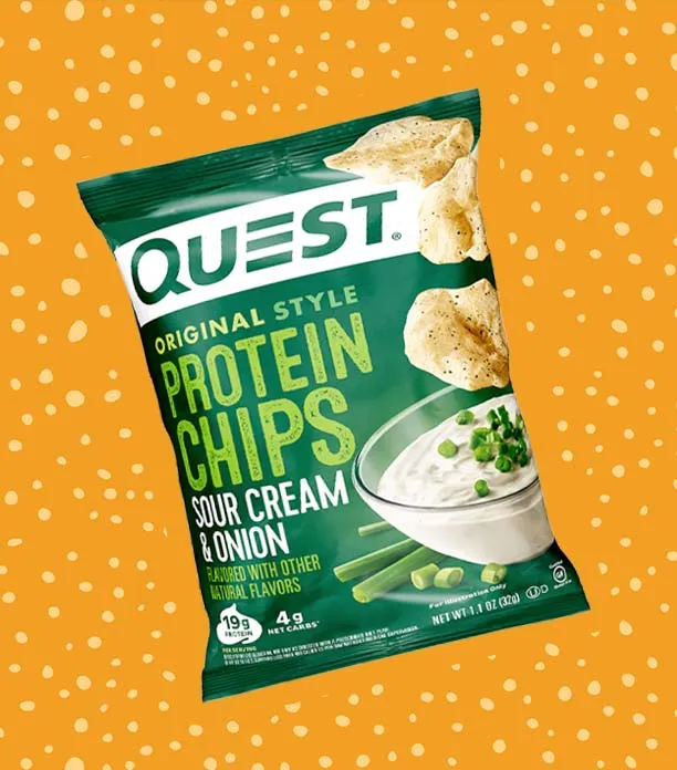 quest sour cream & onion protein chips
