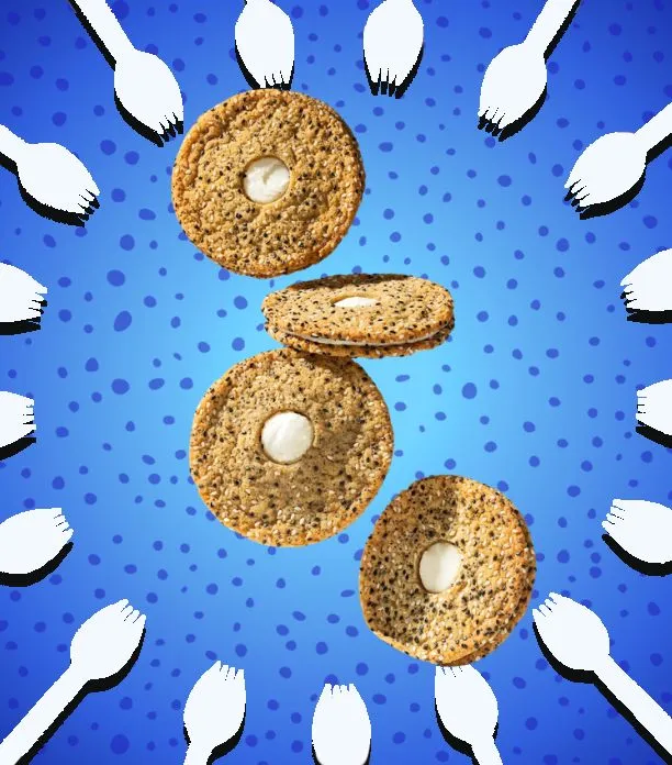 crumbl everything bagel sandwich cookie