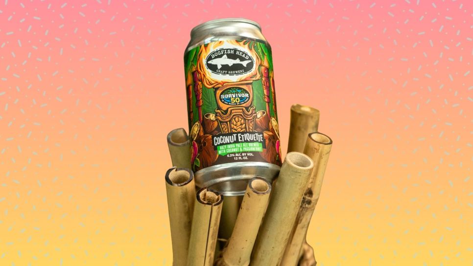 dogfish head x survivor coconut etiquette beer