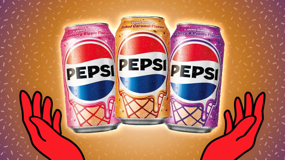 Pepsi Ice Cream Flavors from the U.K.: Raspberry Ripple, Salted Caramel, and Cherry & Vanilla Zero Sugar Colas
