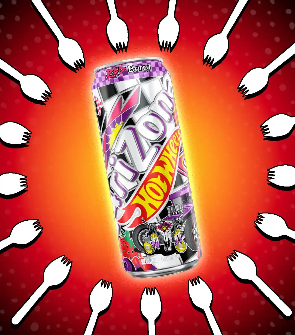 AriZona x Hot Wheels Rad Berry Black & White Tea