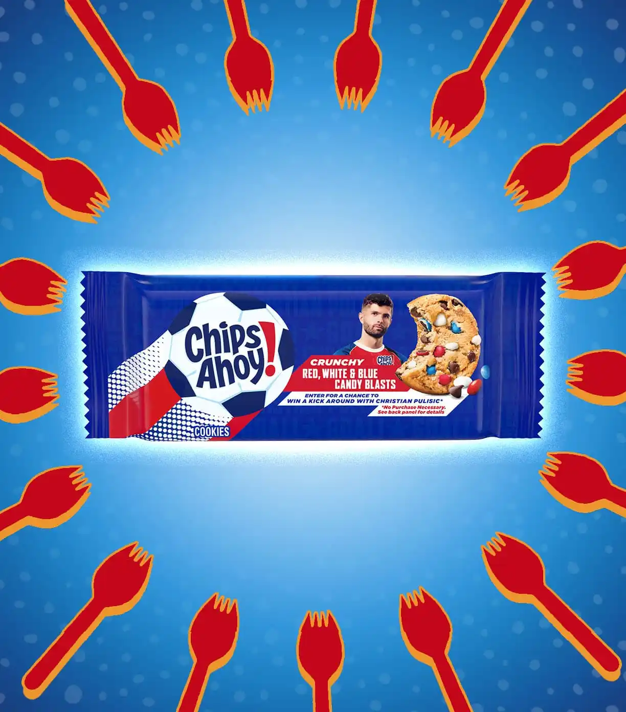 Crunchy Red, White & Blue Candy Blasts Chips Ahoy Cookies