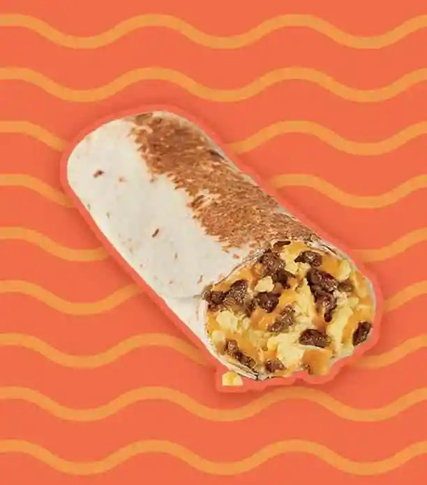Cheesy Sausage Toasted Burrito 