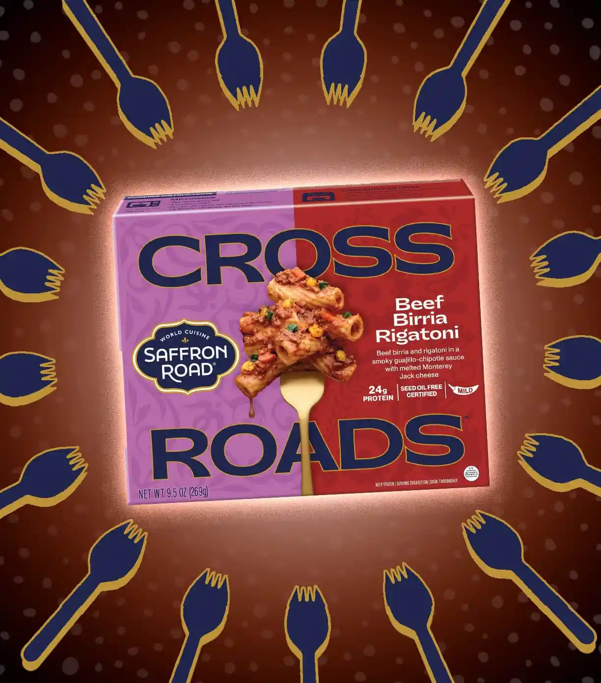 Saffron Road Crossroads - Beef Birria Rigatoni