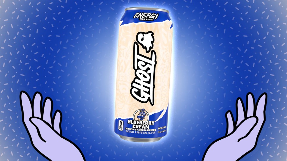GHOST Blueberry Cream Energy Mockup by @SodaSeekers