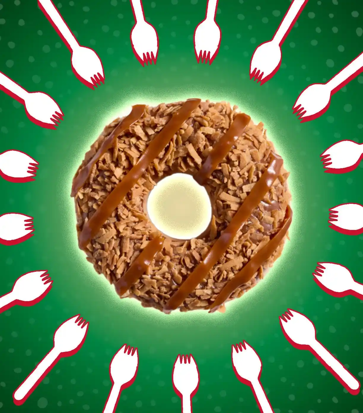 Girl Scouts Coconut Caramel Krispy Kreme Donut
