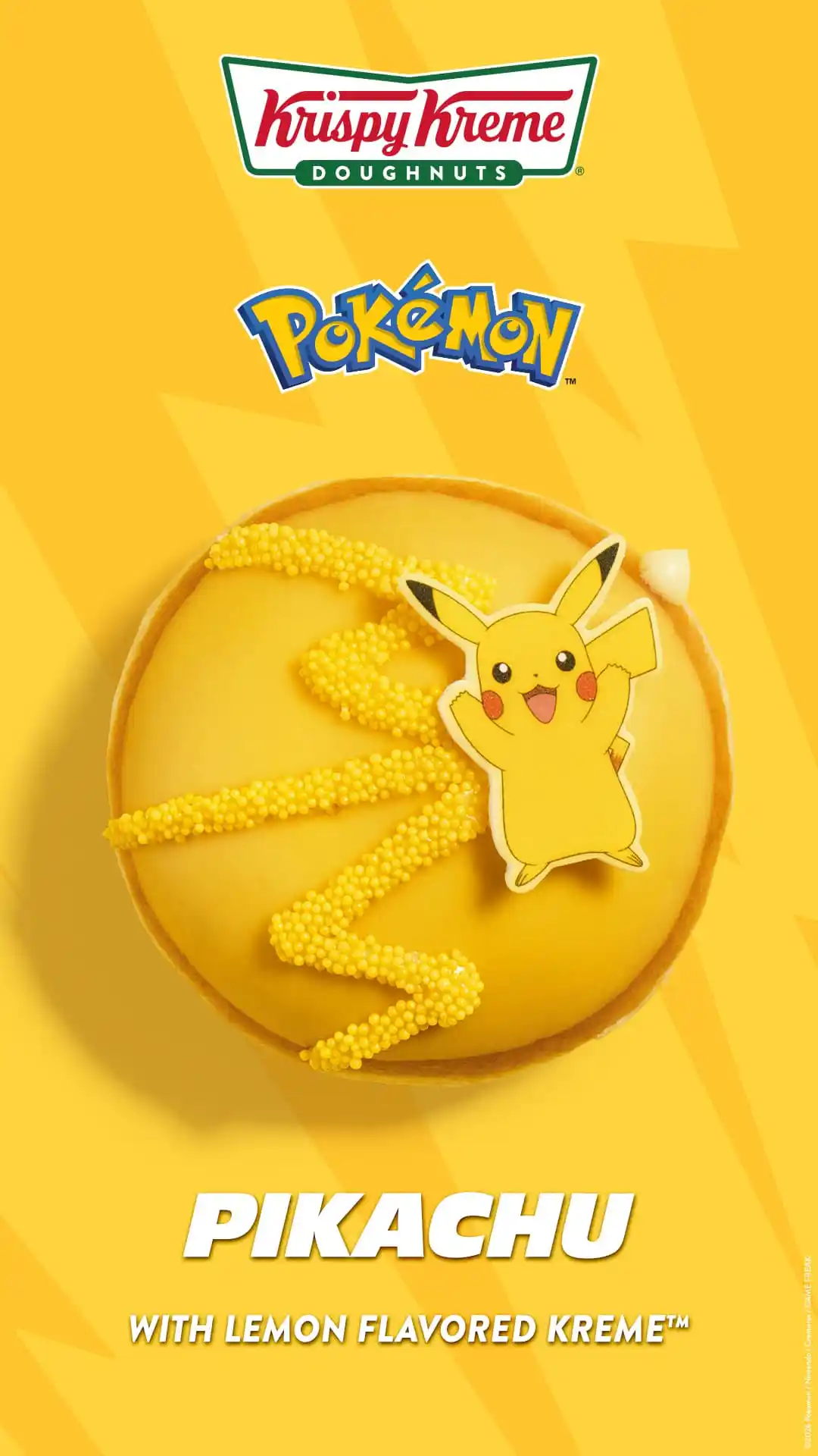 Pikachu Krispy Kreme Pokémon Donut