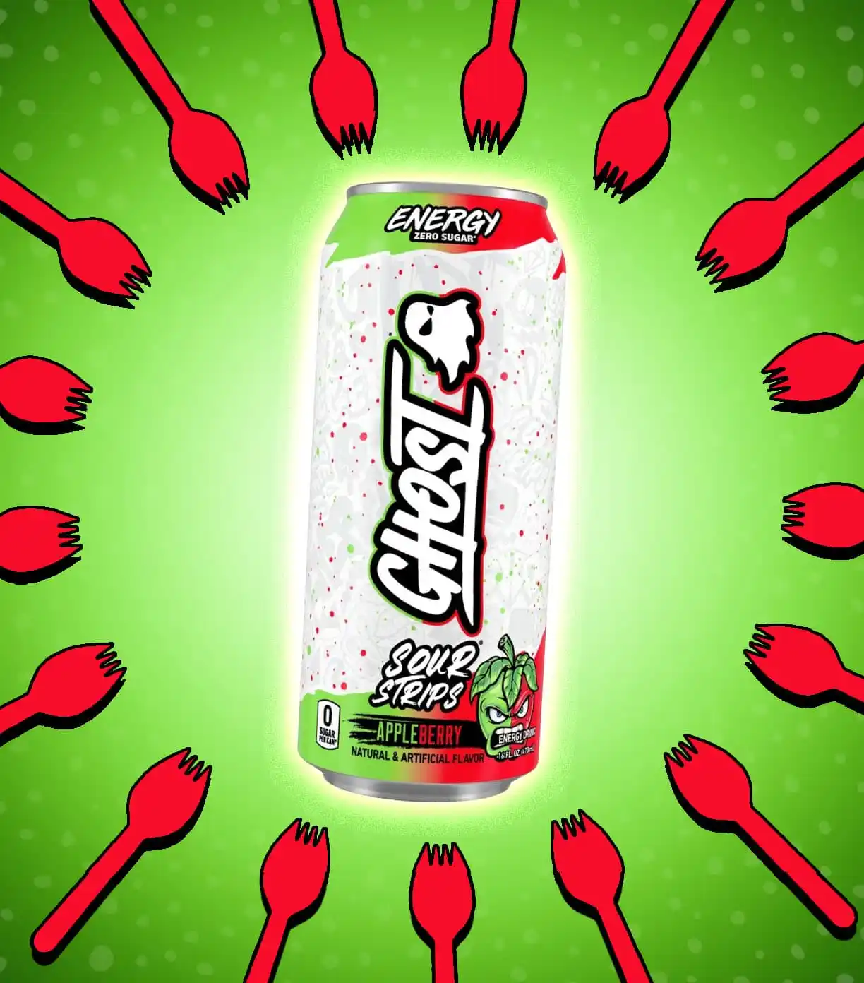 GHOST Sour Strips Appleberry Energy