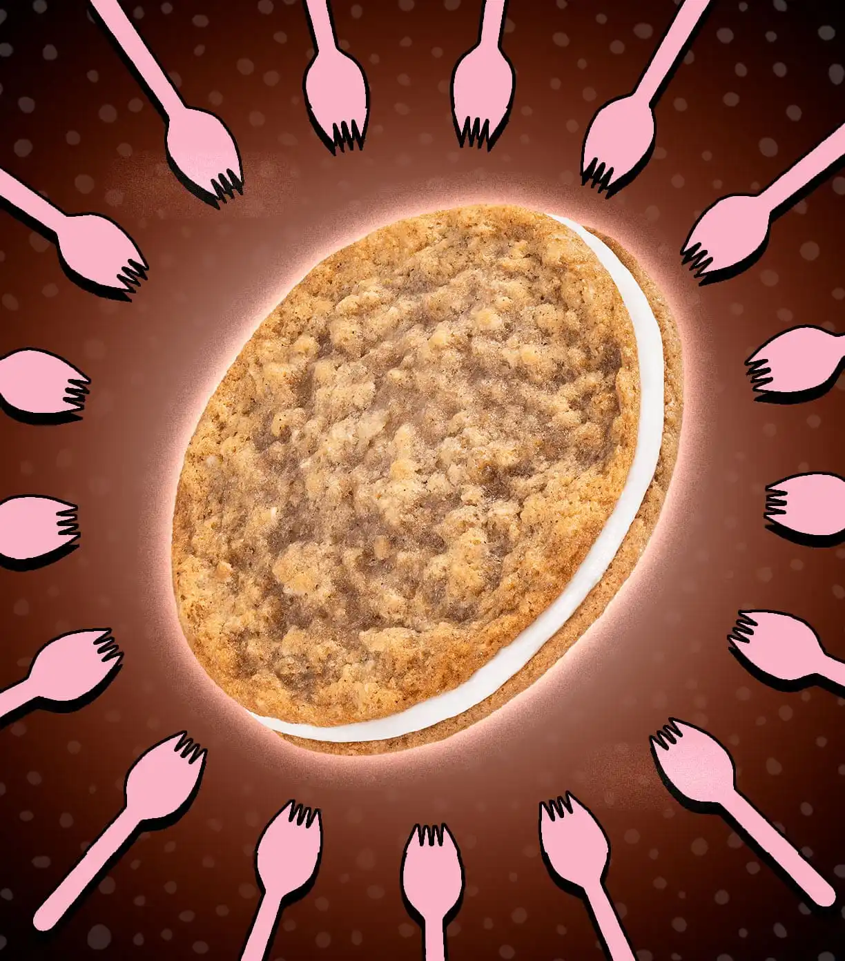 Oatmeal Creme Pie Little Debbie Crumbl Cookie