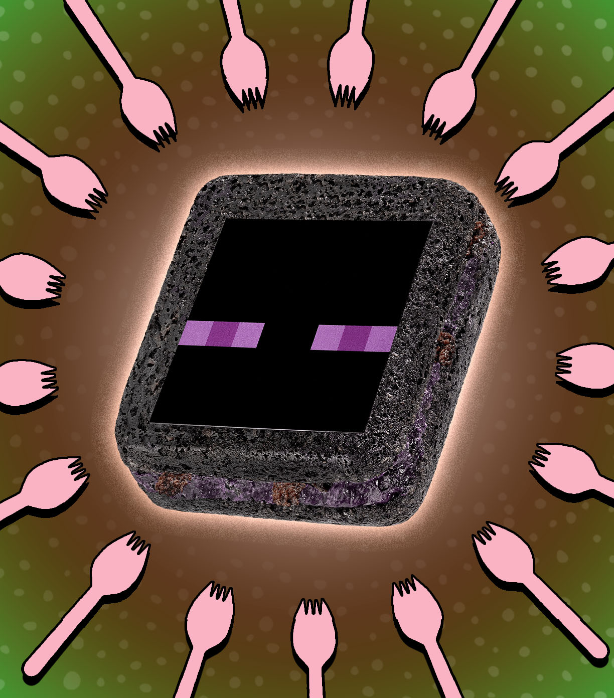 Enderman Cookies & Creme Minecraft Crumbl Cookie